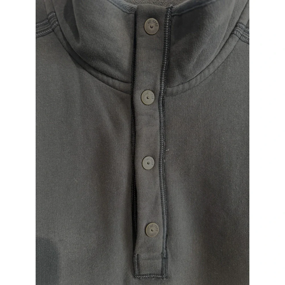 Tommy Bahama Sweatshirt Mens Fleece Cotton 1/4 Snap Zip Gray/Black Golf SZ -XL